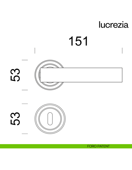Maniglia per porta Lucrezia dnd Handles foro patent