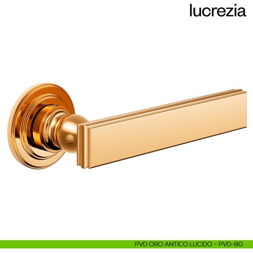 Maniglia per porta Lucrezia dnd Handles oro antico lucido