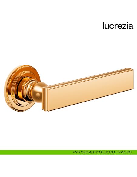 Maniglia per porta Lucrezia dnd Handles oro antico lucido