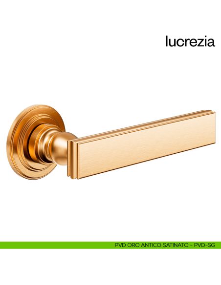 Maniglia per porta Lucrezia dnd Handles oro antico satinato