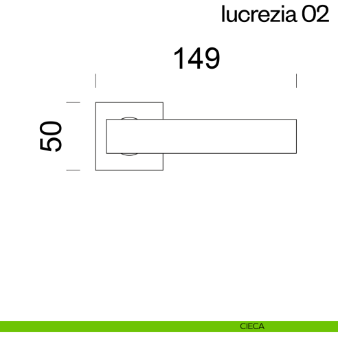 Maniglia per porta Lucrezia 02 dnd Handles con rosetta fine cieca