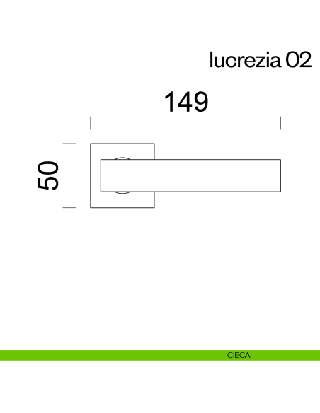 Maniglia per porta Lucrezia 02 dnd Handles con rosetta fine cieca