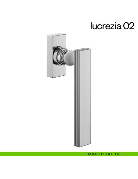 Maniglia per finestra martellina DK Lucrezia 02 dnd cromo lucido