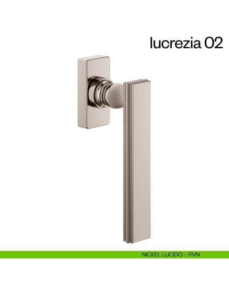 Maniglia per finestra martellina DK Lucrezia 02 dnd nickel lucido
