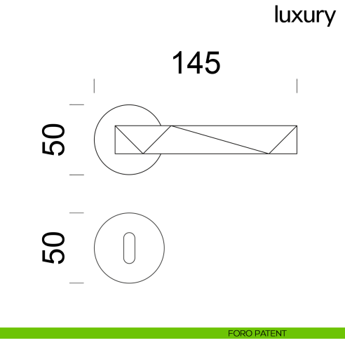 Maniglia per porta Luxury dnd Handles foro patent