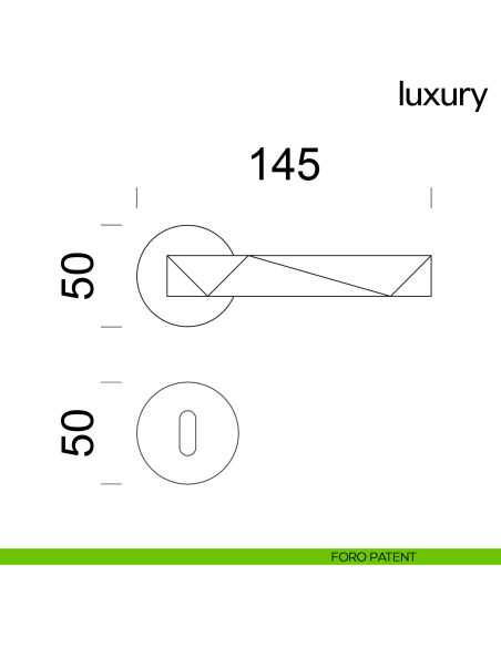 Maniglia per porta Luxury dnd Handles foro patent