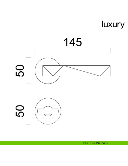 Maniglia per porta Luxury dnd Handles nottolino wc