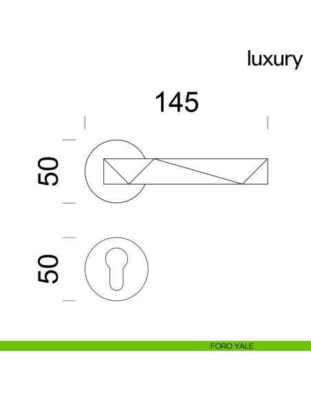 Maniglia per porta Luxury dnd Handles foro yale