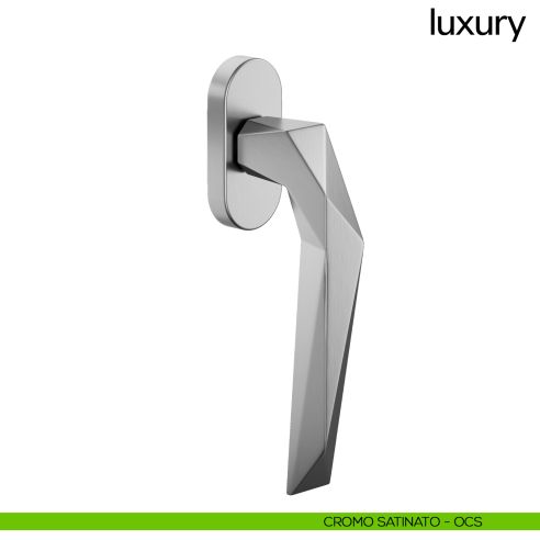 Maniglia per finestra martellina DK Luxury dnd cromo satinato