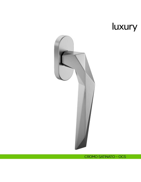 Maniglia per finestra martellina DK Luxury dnd cromo satinato