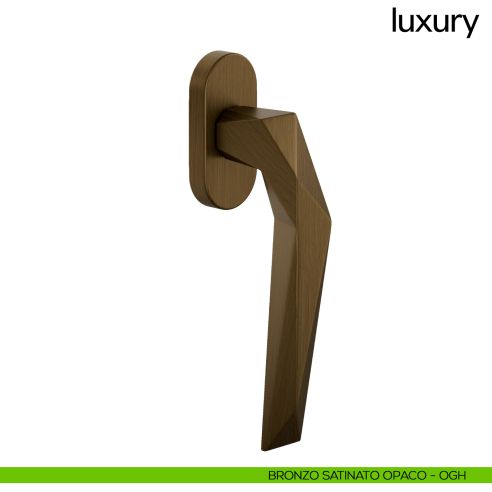 Maniglia per finestra martellina DK Luxury dnd bronzo satinato opaco