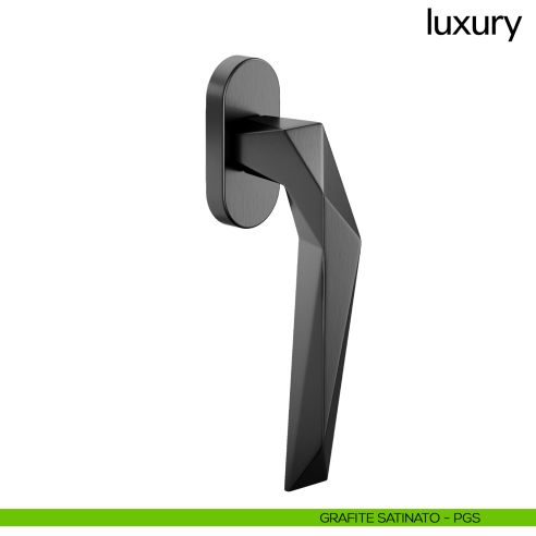 Maniglia per finestra martellina DK Luxury dnd PVD grafite satinato