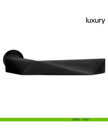 Maniglia per porta Luxury dnd handles con rosetta minimale Unico nero