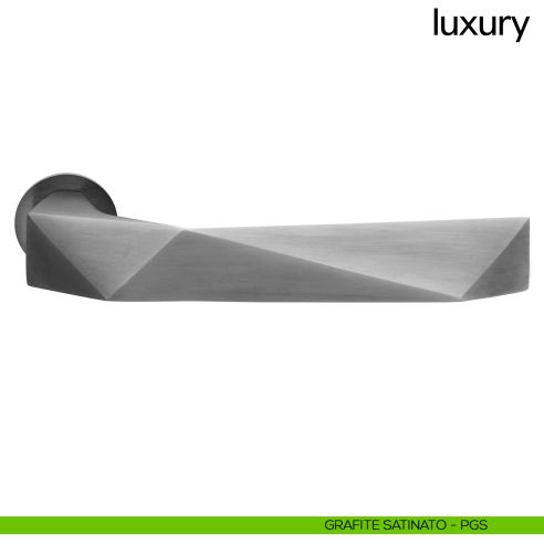Maniglia per porta Luxury dnd handles con rosetta minimale Unico pvd grafite satinato