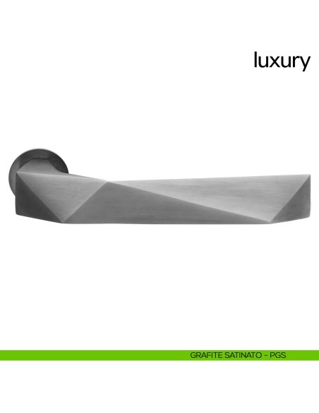 Maniglia per porta Luxury dnd handles con rosetta minimale Unico pvd grafite satinato