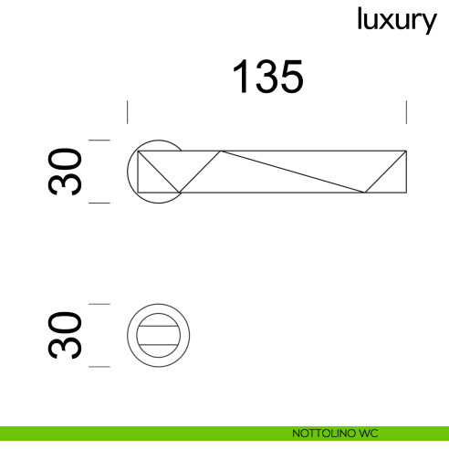 Maniglia per porta Luxury dnd handles con rosetta minimale Unico nottolino wc