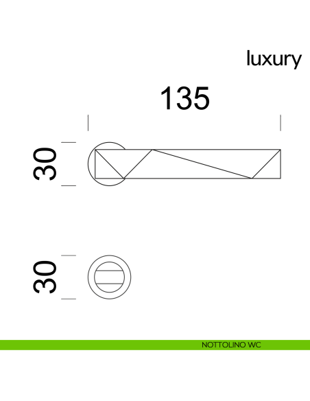 Maniglia per porta Luxury dnd handles con rosetta minimale Unico nottolino wc