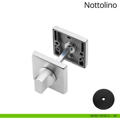 Nottolino per porta 088 Linea Calì con rosetta quadrata nero opaco