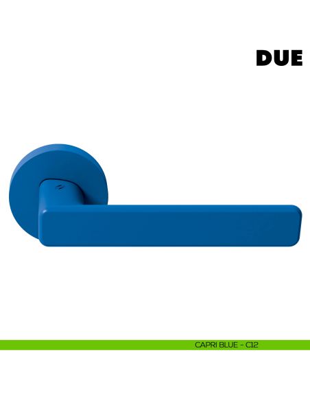 Maniglia per porta Due Colombo Design Mood Collection capri blue