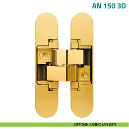 Cerniera invisibile ottone lucido regolabile per porta Anselmi AN 150 3D 2