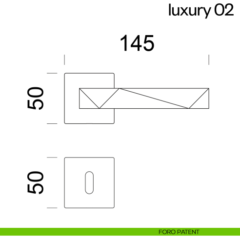 Maniglia per porta Luxury 02 dnd Handles foro patent