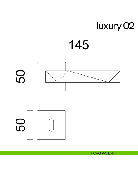 Maniglia per porta Luxury 02 dnd Handles foro patent