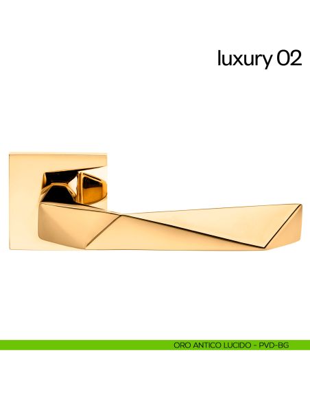 Maniglia per porta Luxury 02 dnd Handles oro antico lucido