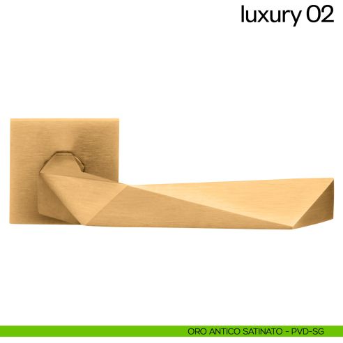 Maniglia per porta Luxury 02 dnd Handles oro antico satinato