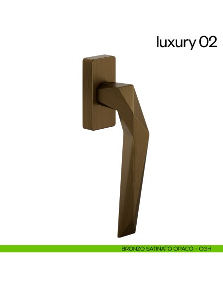 Maniglia per finestra martellina DK Luxury 02 dnd bronzo satinato opaco
