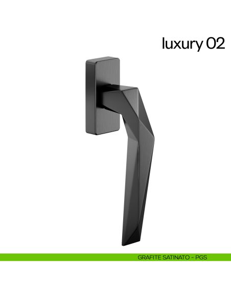 Maniglia per finestra martellina DK Luxury 02 dnd PVD grafite satinato