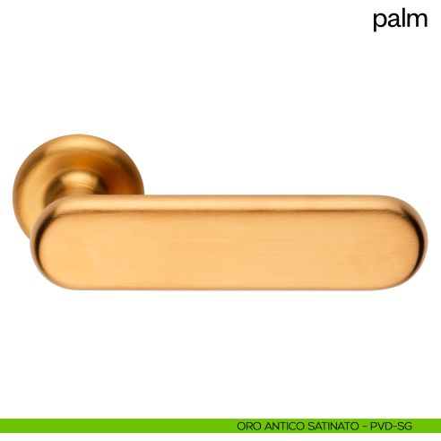 Maniglia per porta Palm dnd Handles oro antico satinato