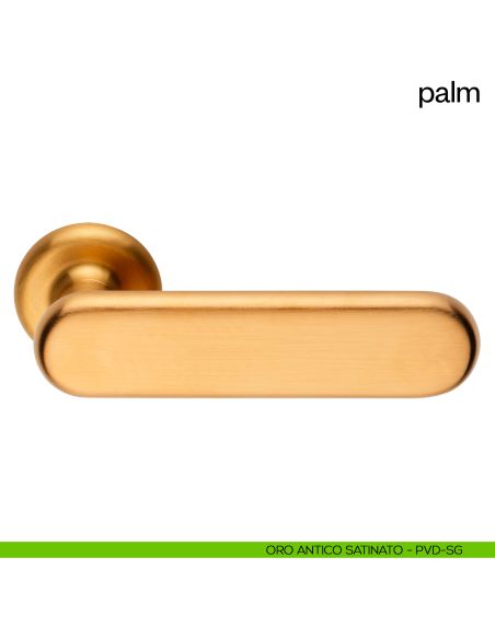 Maniglia per porta Palm dnd Handles oro antico satinato