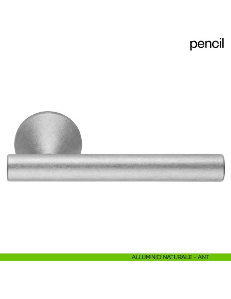 Maniglia per porta Pencil dnd Handles alluminio naturale