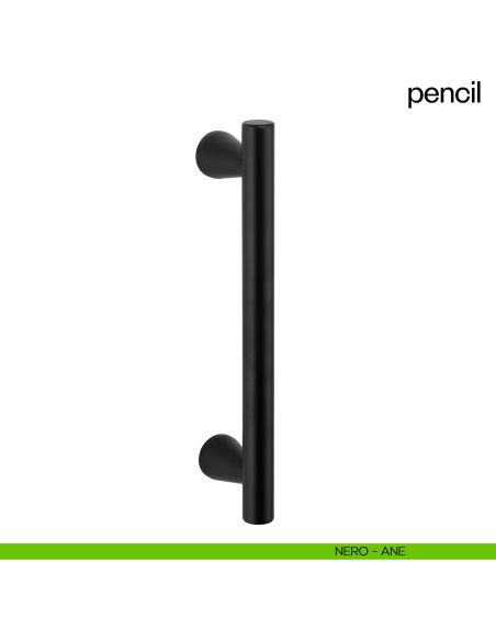 Maniglione per porta Pencil dnd handles singolo nero