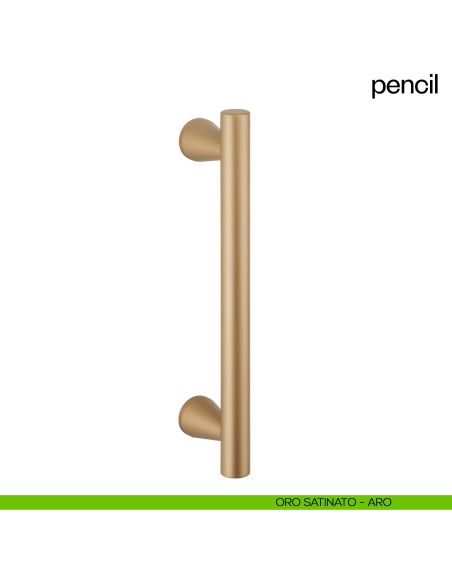 Maniglione per porta Pencil dnd handles singolo oro satinato