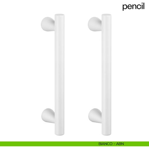 Maniglione per porta Pencil dnd handles accoppiato bianco
