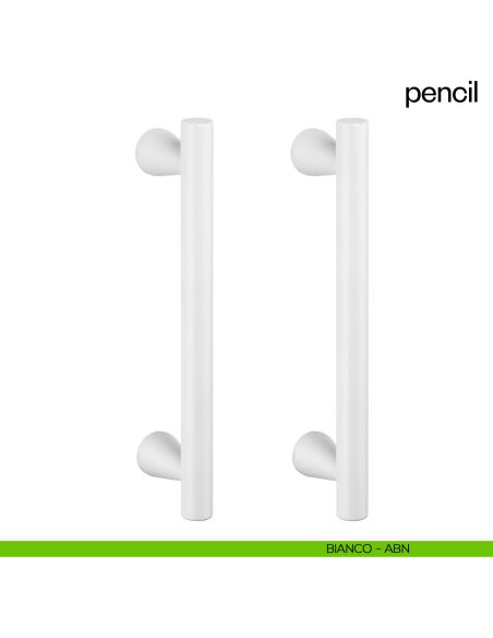 Maniglione per porta Pencil dnd handles accoppiato bianco