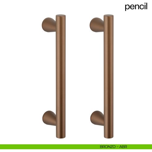 Maniglione per porta Pencil dnd handles accoppiato bronzo