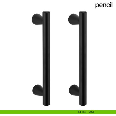 Maniglione per porta Pencil dnd handles accoppiato nero