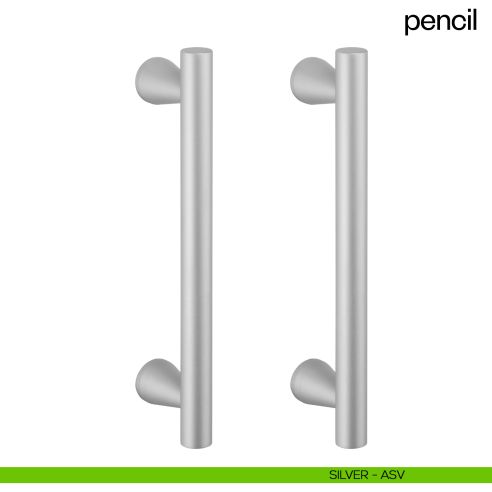 Maniglione per porta Pencil dnd handles accoppiato silver