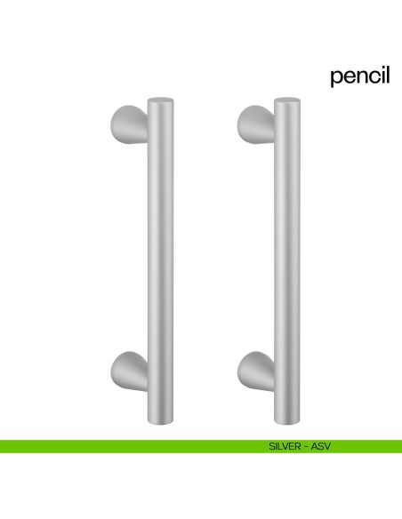 Maniglione per porta Pencil dnd handles accoppiato silver