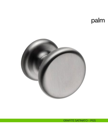 Pomello per porta Palm girevole dnd diametro 60 mm grafite satinato