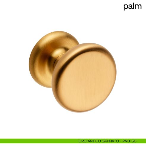 Pomello per porta Palm girevole dnd diametro 60 mm oro antico satinato