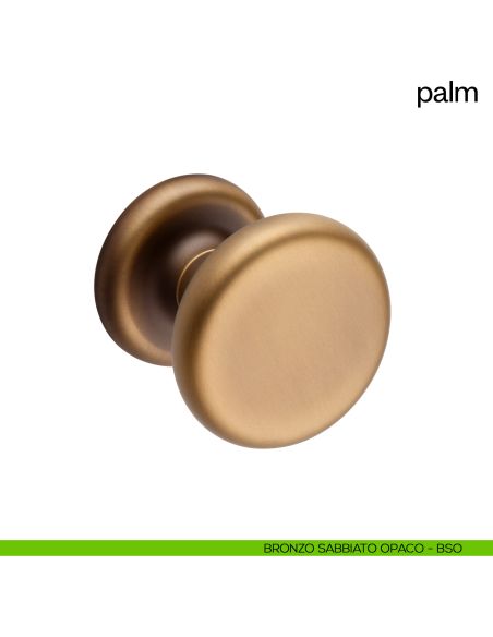 Pomello per porta Palm girevole dnd diametro 60 mm bronzo sabbiato opaco