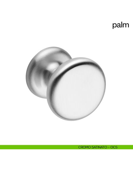 Pomello per porta Palm girevole dnd diametro 60 mm cromo satinato