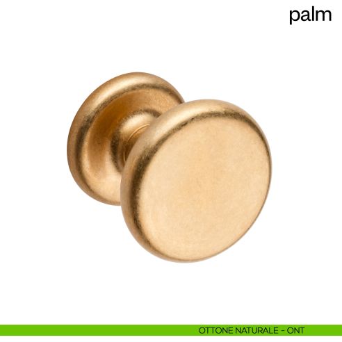 Pomello per porta Palm girevole dnd diametro 60 mm ottone naturale