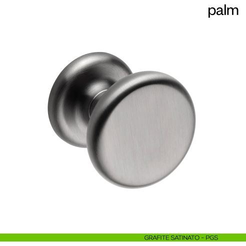 Pomello per porta Palm girevole dnd diametro 60 mm grafite satinato
