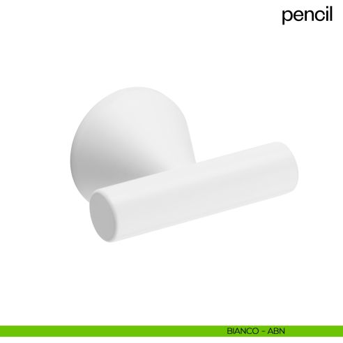 Pomello per porta Pencil fisso dnd diametro 50 mm bianco