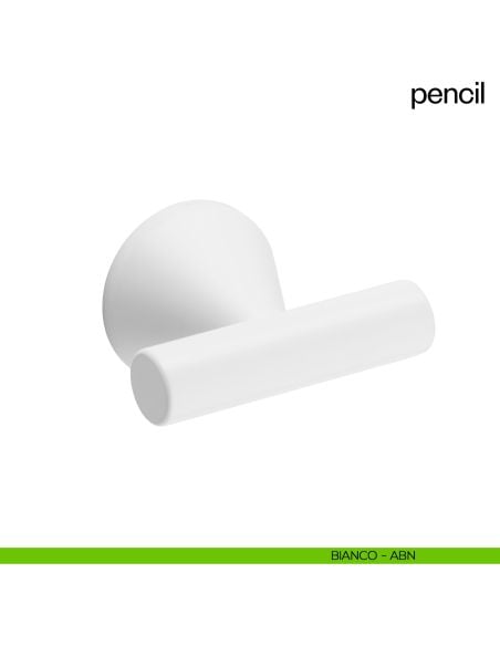 Pomello per porta Pencil fisso dnd diametro 50 mm bianco