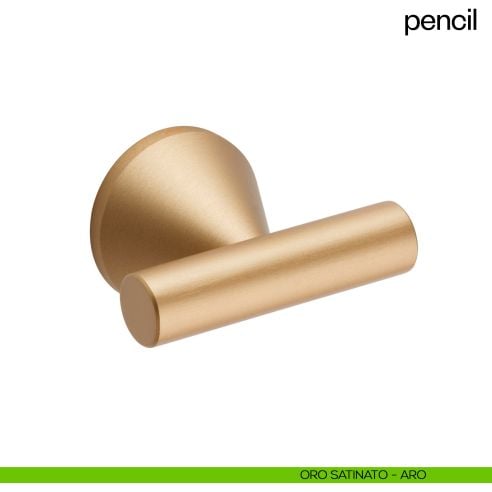Pomello per porta Pencil fisso dnd diametro 50 mm oro satinato